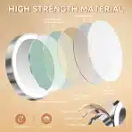 Auxmir Stensko LED Kozmetično Ogledalo 1x/20x - slika 4