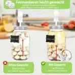 2x steklen kozarec za fermentacijo 2 L z ventilom in dodatki - slika 6