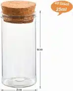 40x YFZYT Steklene Epruvete z Zamaški 25 ml - slika 2