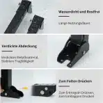 4x aleawol zložljive kovinske noge za mizo 40 cm - slika 5