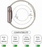 Tasikar Kovinski Pas za Apple Watch 42/44/45/46 mm - slika 3