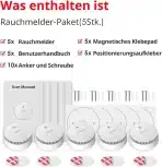 5x WISUALARM Detektor Dima z Magnetnim Nosilcem - slika 6