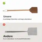 4x KINBOM usnjena muholovca z lesenim ročajem - slika 4
