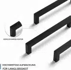10x LONTAN Aluminijasti Ročaji za Pohištvo 96 mm - slika 4