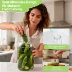 2x steklen kozarec za fermentacijo 2 L z ventilom in dodatki - slika 7