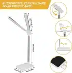 LED namizna svetilka z dvojno roko in brezžičnim polnjenjem 10 W - slika 3