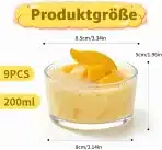 9x eupdd stekleni kozarčki za sladice 200 ml - slika 2