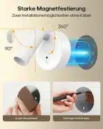 2x GOODEA Brezžična LED Stenska Svetilka z Daljinskim Upravljalnikom - slika 3