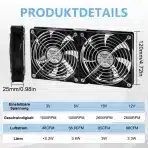 2x Silkwish 120 mm Ventilator za Hlajenje z Regulatorjem Hitrosti - slika 2