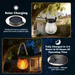 2x Wxeadu solarna LED svetilka z učinkom plamena - slika 5
