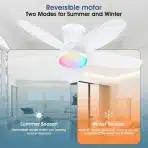 Surtime stropni ventilator z RGB LED osvetlitvijo, premer 92 cm - slika 4
