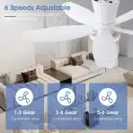 Surtime stropni ventilator z RGB LED osvetlitvijo, premer 92 cm - slika 3