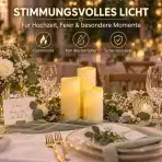 3x Homemory LED Sveče za Zunanjo Uporabo z Daljincem - slika 3