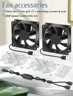 2x Wathai USB ventilator 80 mm s 3 stopnjami hitrosti - slika 6
