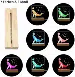 2x Luolety LED Leseno Stojalo z Akrilno Ploščo 15 cm – Barvna Svetloba - slika 6