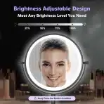 FUNTOUCH stensko kozmetično ogledalo z LED osvetlitvijo in 30x povečavo - slika 3