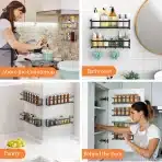 4x Trayindaly Kovinska Stenska Stojala za Začimbe - slika 4