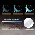 2x Luolety LED Leseno Stojalo z Akrilno Ploščo 15 cm – Barvna Svetloba - slika 3