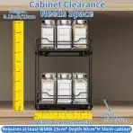 Izvlečni organizator za začimbe z 2 policama 18,8 × 26,4 × 23 cm - slika 2