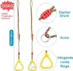 2x GOLDGE Gimnastična Obroča z Nastavljivima Vrvema – do 120 kg - slika 4