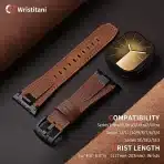 Wristitani Usnjen Pas za Apple Watch 44/45/46/49 mm - slika 4