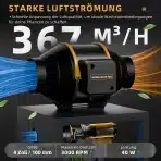 QiCrafe P219 cevni ventilator s senzorjem in daljinskim upravljalnikom 100 mm - slika 4