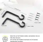 2x Kovinska stenska kavlja za viseče lonce 14,5 cm - slika 4