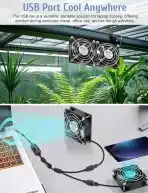 2x Wathai USB ventilator 80 mm s 3 stopnjami hitrosti - slika 4