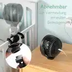 Momcozy Prenosni Ventilator s Sponko in LED Lučko - slika 4