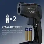 ERICKHILL Infrardeči Brezkontaktni Termometer –50 do 600 °C - slika 6