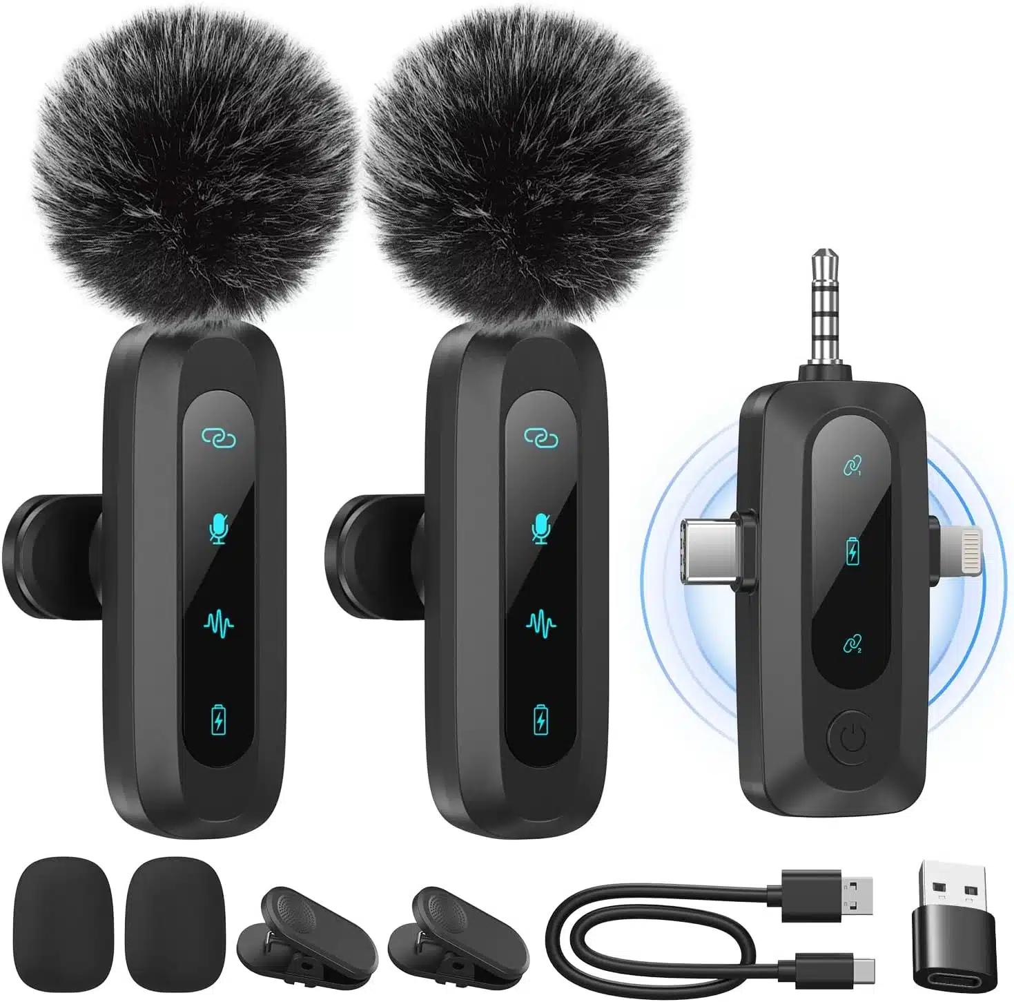 71q-sAKNmNL._AC_SL1500 2x WARM BOX J3 Brezžični Lavalier Mikrofon - slika 1