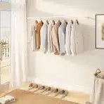 IBUYKE kovinski stenski obešalnik za oblačila 156 cm - slika 2