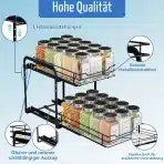 Izvlečni organizator za začimbe z 2 policama 18,8 × 26,4 × 23 cm - slika 3