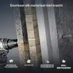 MOXPIFY SDS-Max Sveder za Beton 40 × 260 mm - slika 6