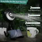 Winique prenosni USB ventilator z gibljivim stojalom in 3 hitrostmi - slika 5