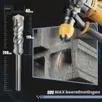 MOXPIFY SDS-Max Sveder za Beton 40 × 260 mm - slika 2