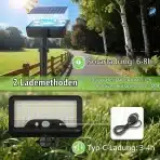 2x Jefedana Solarna Vrtna Svetilka s Senzorjem Gibanja - slika 3