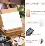 34x Zenacolor slikarski set z akrilnimi barvami in lesenim stojalom - slika 2